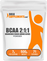 Bulksupplements BCAA 2:1:1 powder pour for post-workout hydration