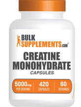 BulkSupplements Creatine Monohydrate Capsules bottle supports training consistency