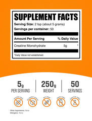 BulkSupplements creatine monohydrate powder unflavored blends into shakes smoothly