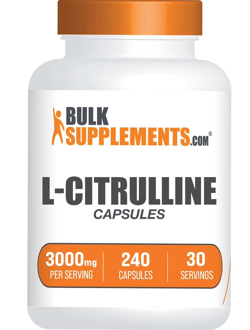 BulkSupplements L-Citrulline capsules bottle front for endurance support