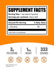 BulkSupplements L-Citrulline powder bottle ready for daily shakes.