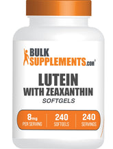 BulkSupplements Lutein with Zeaxanthin softgels bottle for daily eye health support