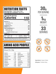 BulkSupplements micellar casein powder scoop showing portion control for shakes.