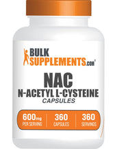 BulkSupplements N A C y L cysteine capsules bottle for daily wellness