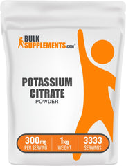 BulkSupplements potassium citrate powder bottle for hydration support
