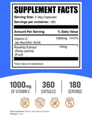 BulkSupplements Rose Hips extract close-up highlighting natural source for vitamin C synergy
