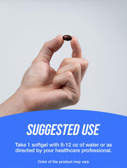 BulkSupplements B12 softgel on a hand for daily wellness routine