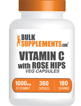 BulkSupplements Vitamin C with Rose Hips capsules bottle for daily vitamin support