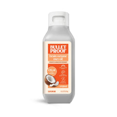 Bulletproof Brain Octane C8 MCT Oil bottle ready for coffee or smoothies.