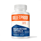 Bulletproof Brain Octane Softgels bottle-front for convenient, on-the-go energy.