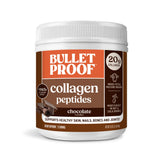 Bulletproof Chocolate Collagen MCT jar on counter for easy daily protein boost