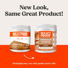 Close-up of Bulletproof Hazelnut Creamer texture atop a hot beverage.