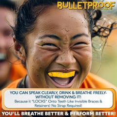 Bulletproof Mouthguards breathable design lets you speak and breathe clearly