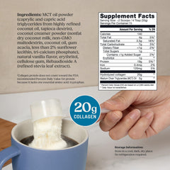 Bulletproof Vanilla Collagen Peptides smoothie powder stirred into a glass
