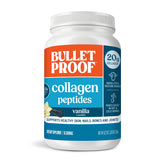 Bulletproof Vanilla Collagen Protein Powder jar promotes daily protein boost.