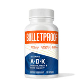 Bulletproof Vitamins A-D-K softgels bottle on a clean background highlighting immune support