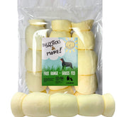 Bullysticks & More Beef Cheek Rolls pack, premium dog chew for long-lasting entertainment.