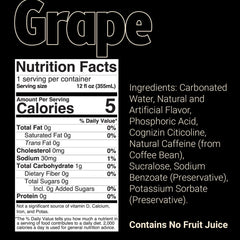 Bum Energy Grape can being poured, signaling a refreshing energy boost for workouts.