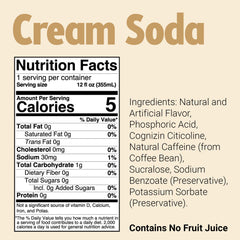 Bum Energy ingredients label showing zero sugar and natural caffeine.