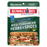 Bumble Bee Mediterranean herbs tuna pouch ready to eat for a quick meal