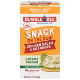 Bumble Bee Snack On The Run Caesar chicken salad with crackers, ready to eat on the go