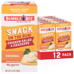 Bumble Bee Snack On The Run original chicken salad with crackers in a box.