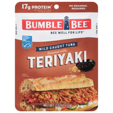 Bumble Bee Teriyaki Tuna Pouch close-up, protein-packed on-the-go snack.