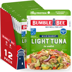 Bumble Bee tuna pouch ready-to-eat for quick meals on the go.