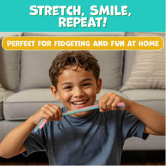 BUNMO glitter stretchy strings in a backpack for on-the-go calm and engagement.