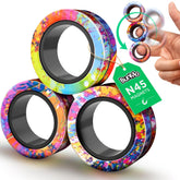 BunMo rainbow magnetic rings three-pack ready for Easter gifting and play.