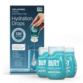 Buoy Electrolyte Drops bottle highlights flavorless hydration with minerals
