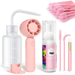 Buqikma lash cleaning kit 60ml bottle for daily lash care.