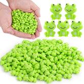 BuQiuRen mini green frog figurines for fairy gardens add lifelike charm to DIY scenes.