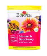 Burpee Monarch Sanctuary seeds pack ready for sunny soil, inviting pollinator-friendly blooms.