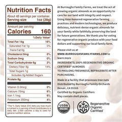 Burroughs Family Farms almond kernels close-up reveal natural texture and premium quality.