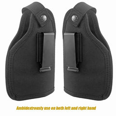 Bursport holster features detachable clip for ambidextrous use.