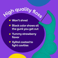 Burst Kids Flossers use biodegradable materials for sustainable dental care