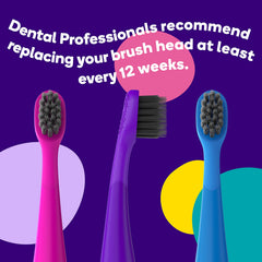 BURST Kids interdental design bristles reach between teeth for thorough cleaning.