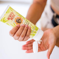 Burt's Bees After Sun cream being applied to the arm with a non-greasy feel