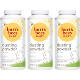 Burt's Bees Baby Dusting Powder no talc for soft, dry skin.