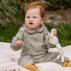Burt's Bees Baby organic cotton shell closeup highlights natural fibers and durability.