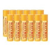 Burt's Bees Beeswax Lip Balm 12-pack front view for daily lip care and portability