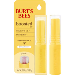 Burt's Bees Boosted Lip Balm Sheer Plus on lips showing natural glow