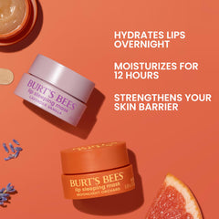 Burt's Bees packaging highlights natural origin ingredients for lips