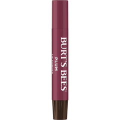 Burt's Bees Lip Shimmer Plum packaging with recyclable carton and natural origins.