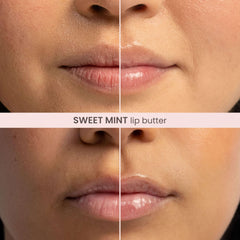 Shea and mango butter lip care nourishes lips with Vitamin E.