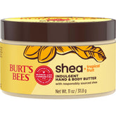Burts Bees Shea Tropical Fruit Butter jar delivers rich moisture for dry skin.
