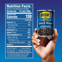 Creamy texture of Bush's Best black beans ideal for dips and toppings.