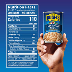 Bush's Best cannellini beans close-up reveals silky texture and nutty notes.