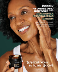 Buttah Skin CocoShea Revitalizing Cream texture closeup highlights non-greasy finish